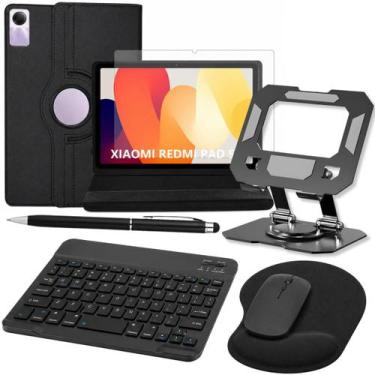 Imagem de Kit para Redmi Pad 2 Capa Giratória + Película + Teclado e Mouse Bluet