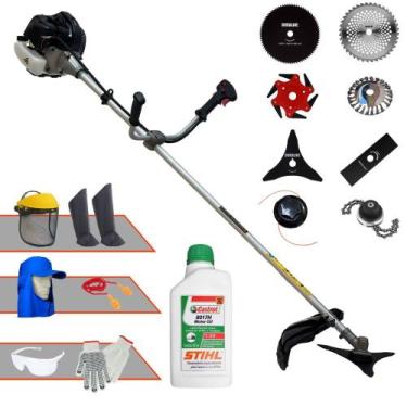 Imagem de Aparador de Grama Anmax CG430B 2T 43cc 1,7HP Roçadeira 8 Em 1 C/ Carre