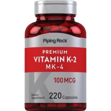 Imagem de Suplemento Piping Rock Vitamina K2 MK4 100mcg 220 cápsulas-Unissex