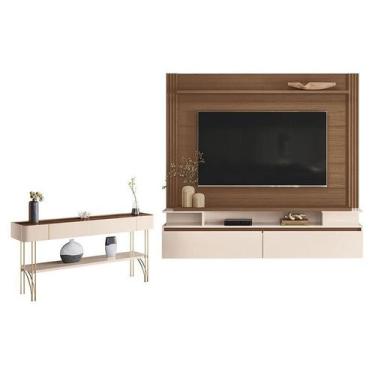 Imagem de Home Suspenso Astor Castanho Off White com Aparador Vivant Off White C