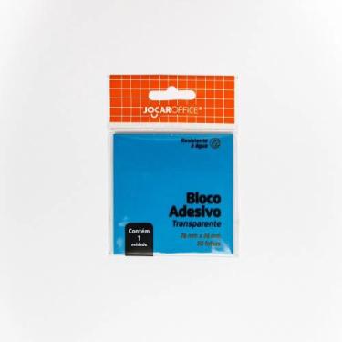 Imagem de Bloco Adesivo de Notas Recado Transparente Anotações 76x76mm 50 Folhas