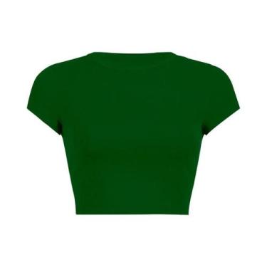 Imagem de Blusa Feminina Vintage De Cor Sólida, Top Cropped Y2K Sexy, T-Shirt Es