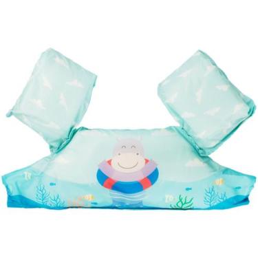 Imagem de Boia Colete Infantil Estampada Pimpolho, Azul hipopotamo