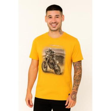 Imagem de Camiseta Slim Thoux 100% Algodão  Estampa Trilha Moto  Masculina - Fin