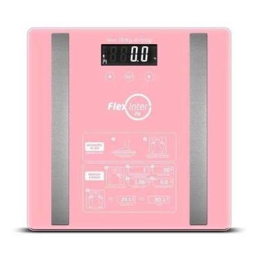 Imagem de Balança Digital Corporal com Bioimpedancia Mede 6 Servicos Rosa - CTMD