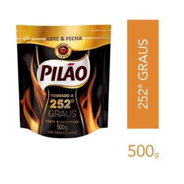 Imagem de Café Pilão Torrado e Moído 252 Graus Abre e Fecha 500g
