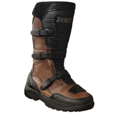 Imagem de Bota Moto X11 Sierra Cano Longo Masculina Couro Big Trail, 41, Marrom