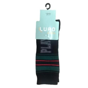 Imagem de Meia lupo 3/4 ref:2670 menino, Preto, Verde, Vermelho, 24/7