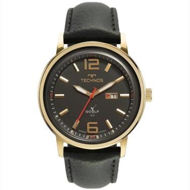 Imagem de Relógio Masculino Technos Golf Preto Couro Classic 2115mxy1p