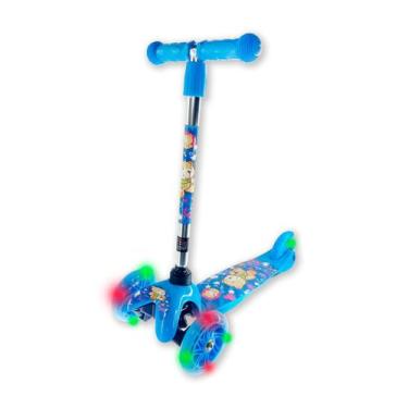 Imagem de Patinete infantil 3 rodas ajustavel com led azul - Elite