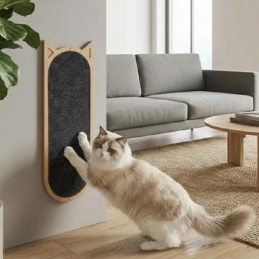 Imagem de Arranhador Para Gatos De Parede Sisal Carpete MDF Gatificação Econômic