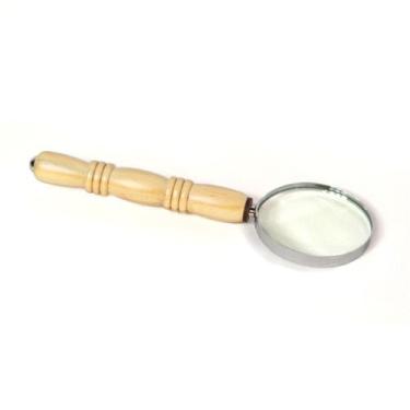Imagem de Lupa de Aumento Decorativa Cabo Natural com Detalhe em Recouro 30cm Go