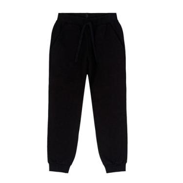 Imagem de Calça Jogger Moletinho Preta Infantil Menino Brandili, 1