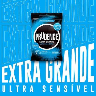 Imagem de Preservativo Extra Grande Ultra Sensível Prudence - 3 Unidades