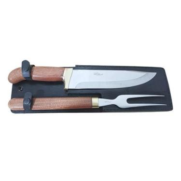 Imagem de Kit Churrasco Arkhip Churra Master Grill 8'' Cabo Madeira Bainha