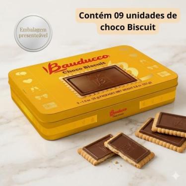 Imagem de Choco Biscuit Bauducco Biscoito Coberto Chocolate Snack Lanchinho lata