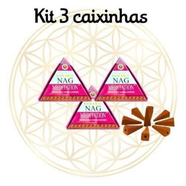Imagem de KIT C/3 Incensos Golden Nag ConeCascata Sabor:Patchouli, Meditação