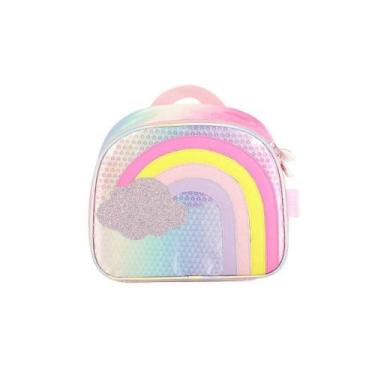 Imagem de Lancheira Escolar Luxcel Up4You ArcoIris Nuvem Rosa