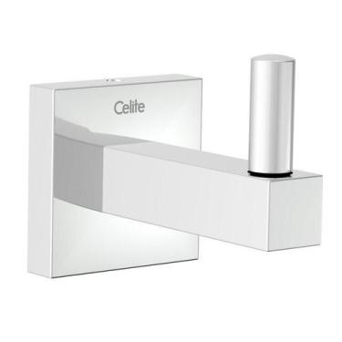 Imagem de Kit com 2 Cabide N Linha Elite Banheiro Cinza/Cromado - Celite