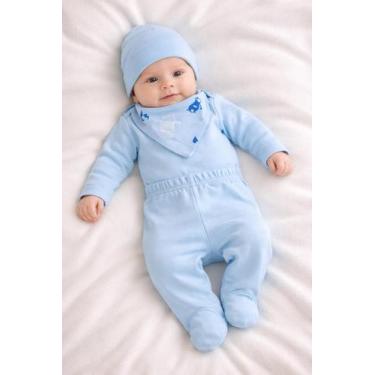 Imagem de Kit Conjunto body e calça bebe prematuro COR:MENINOTAMANHO:PRÉ MATURO 