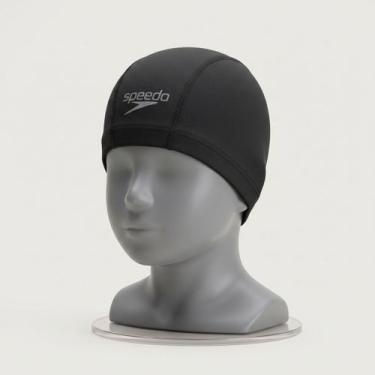 Imagem de Touca de Natação Speedo Hydratech Jr Cap Infantil, Preto, Unissex, Úni