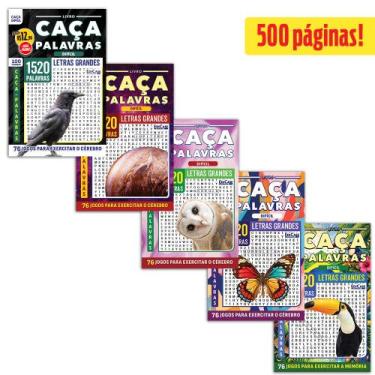 Imagem de Kit 5 Livros Caça-Palavras ed.02 -Difícil - 103,109,112,114 e 121 - Ed