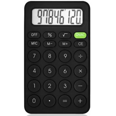 Imagem de Calculadora TuviKai Básica de 4 Funções 14 x 8 cm Preta