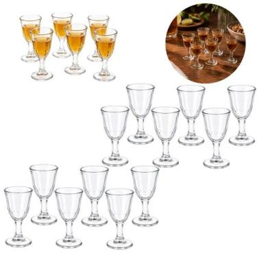 Imagem de Kit 12 Mini Taças Vidro 10ml Para Bebidas E Degustação - Uni