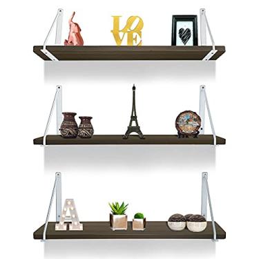 Imagem de Kit 03 Prateleiras De Parede Munique Mao Francesa Decorativa Mdf 60cm X 15cm Branca/Villandry