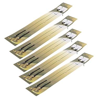 Imagem de Keenso Conjunto de 5 equipamentos de pesca de carpa, linha de equipamentos de cabelo de pesca, anzóis de metal, anzóis de arame, acessórios de pesca (8 #) artigos esportivos líder de pesca equipamento anzóis anzóis de peixe