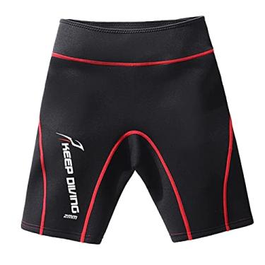 Imagem de Calças de Neoprene 2mm Neoprene Canoagem Calças de tação para Aeróbica Aquática Surfe com Snorkel Caiaque Acessórios, Red M