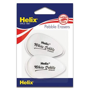 Imagem de Borracha ergonômica Helix White Pebble pacote com 2, sem látex (25001)