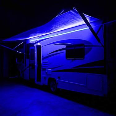 Imagem de Seagen Luz de festa para toldo RV LED, tira de luz de LED azul, 5 m, DC 12 V, à prova d'água