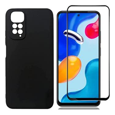 Imagem de Kit Capa Capinha Silicone Aveludada e Pelicula 3D 9D Compatível Xiaomi Redmi Note 11 Note 11S