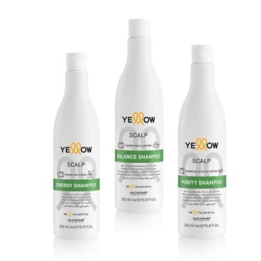 Imagem de Kit Shampoo Yellow Scalp Energy Balance e Purity 500ml