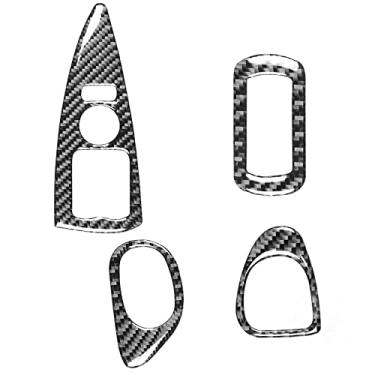 Imagem de FINMOKAL Para Chevrolet Corvette C6 05-07 Interruptor De Elevação Da Janela Tampa Do Painel Guarnição Fibra De Carbono Preto, Fibra De Carbono
