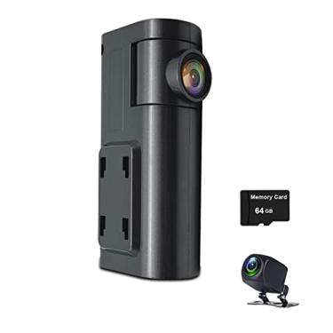 Imagem de 4G Mini Dash Camera Com Frente + Gravação de Câmera Interna 24H Estacionamento WiFi GPS Monitor Ao Vivo Gravador de Vídeo do Carro (Cartão SD de 64GB Incluído)