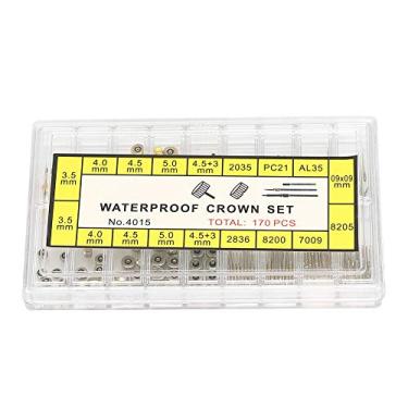 Imagem de Conjunto de ferramentas de coroa de relógio, extensor de haste de relógio e peças de substituição de coroa de relógio, hastes de relógio profissionais com caixa de armazenamento, para substituição de pulseira de relógio