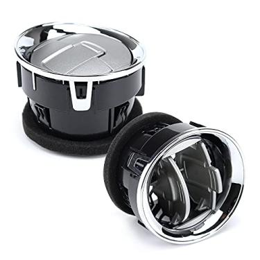 Imagem de 2 peças de aquecedor AC saída de ar frontal painel interno Louvre cromado compatível com Ford F150 2009-2014 substitui 9L3Z19893CA 9L3Z-19893-CA