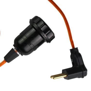 Imagem de Pendente de Tomada 3 M Interruptor E Bocal E-27 Cristal Laranja