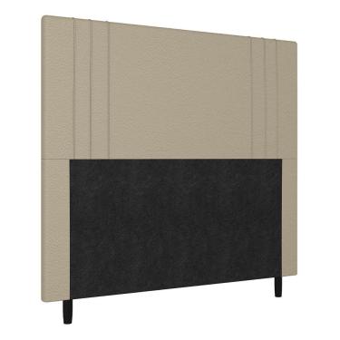 Imagem de Cabeceira Casal 140cm Ferrara Corino Bege Com Frame Italian Flex