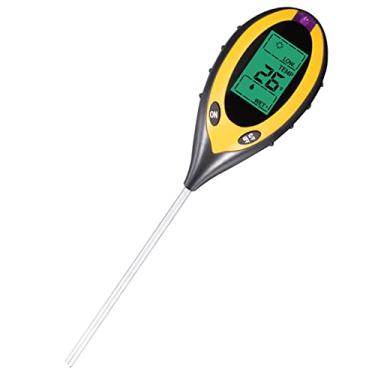 Imagem de ZEYUAN Teste de solo 4 em 1 Medidor de umidade PH Medidor de umidade de luz Testador de temperatura de jardim Planta de flores Ferramenta de monitor de solo Multi-funcional Bonsai Umidade PH Analyzer