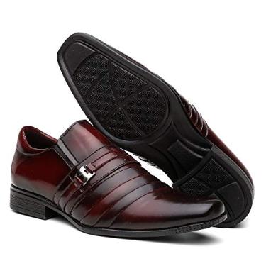 Imagem de Sapato Social masculino verniz melhor conforto LL 11427 vinho Cor:Vermelho;Tamanho:38;Genero:Homem
