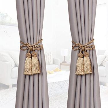 Imagem de Suportes de cortina Cinta de borla sem instalação simples acessórios de cortina de alça de cortina, T5,2 PCS