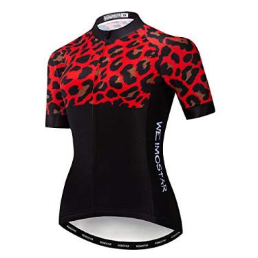 Imagem de JPOJPO Camiseta feminina de ciclismo, secagem rápida, respirável, refletiva, P-2GG, Cf2240, P