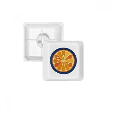 Imagem de OFFbb Teclas PBT com estampa fofa de frutas laranja e alfabeto para teclado mecânico branco OEM sem marcação