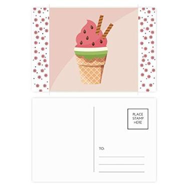 Imagem de Biscuits Cones de Melancia Sorvete Natal Flor Celebração Cartão postal Bênção