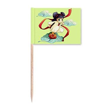 Imagem de Animation Loveliness Bandeira de palito de dente infantil para decoração de festa