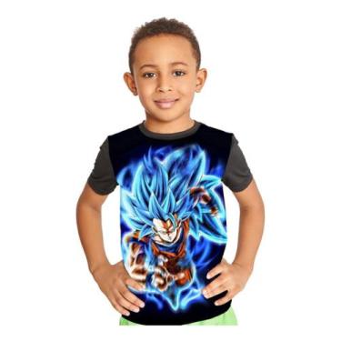 Imagem de Camiseta Infantil Goku Super Saiyan Blue Dragon Ball Ref:825 - Smoke