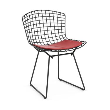 Imagem de Cadeira Bertoia Preta - Almofada Cor Vermelha
